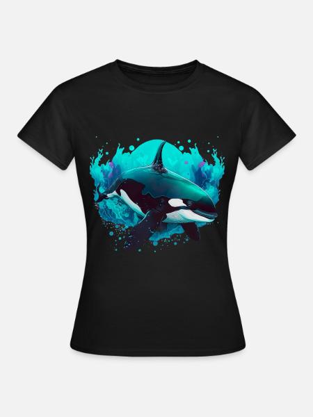 Orca Ozean Wal für einen Orca-Liebhaber und - Frauen T-Shirt - Schwarz
