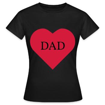 i love dad - Frauen T-Shirt - Schwarz - Vorne - AI Model Female 172 dark (172cm)