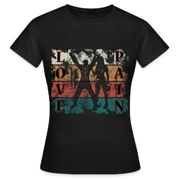 Domina mit Sklave - Frauen T-Shirt - Schwarz - Vorne - AI Model Female 172 dark (172cm)