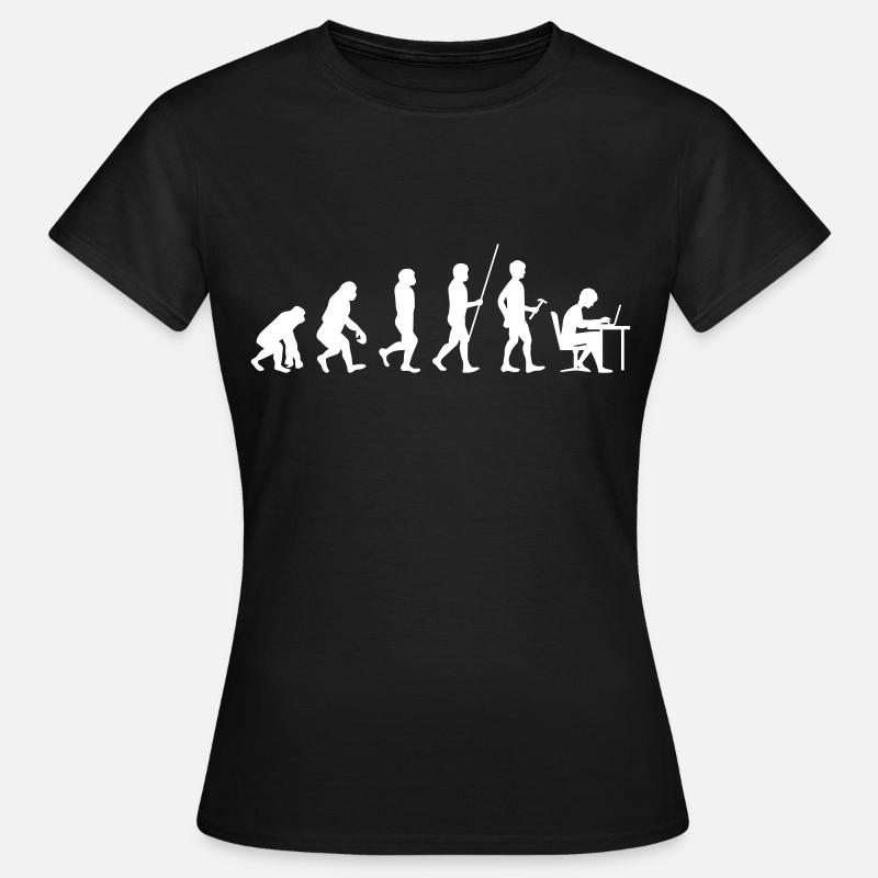 Développeur Programmeur Evolution Nerd Geek - T-shirt Femme - noir