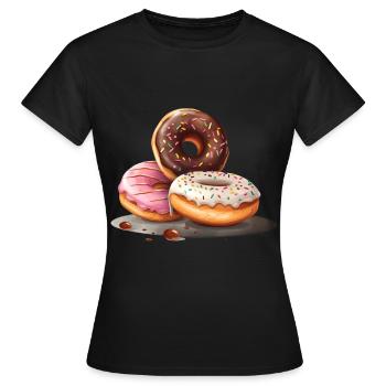 Donut für einen Donut-Liebhaber - Frauen T-Shirt - Schwarz - Vorne - AI Model Female 172 dark (172cm)