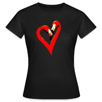 Love - Women's T-Shirt - black - Front - AI Model Female 172 dark (172cm)