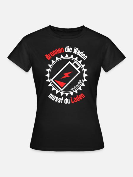 E-Bike E Bike lustiger Spruch - Frauen T-Shirt - Schwarz