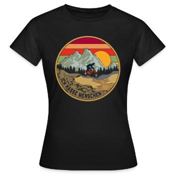 JE DÉTESTE LES GENS VTT VTT VTT VÉLO - T-shirt Femme - noir - Devant - AI Model Female 172 dark (172cm)