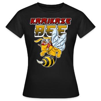 Kamikaze Abeille Abeille Abeille Abeilles Apiculteurs Japon - T-shirt Femme - noir - Devant - AI Model Female 172 dark (172cm)
