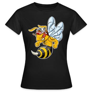 Abeille Abeille Abeille Miel Banzai - T-shirt Femme - noir - Devant - AI Model Female 172 dark (172cm)