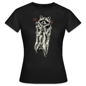 Raccoon Hug Racoon Hug - Women's T-Shirt - black - Front - AI Model Female 172 dark (172cm)