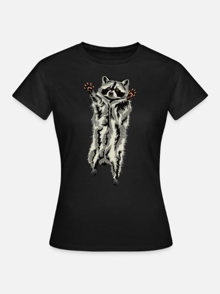 Raccoon Hug Racoon Hug - T-skjorte for kvinner - svart