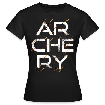 Tir à l'arc tir à l'arc - T-shirt Femme - noir - Devant - AI Model Female 172 dark (172cm)