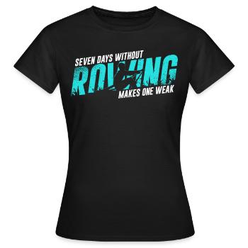 Aviron jeu de mots - T-shirt Femme - noir - Devant - AI Model Female 172 dark (172cm)