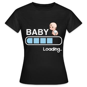 Grossesse bébé ventre - Femme cadeau chemise - T-shirt Femme - noir - Devant - AI Model Female 172 dark (172cm)