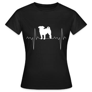 Carlin de fréquence cardiaque - T-shirt Femme - noir - Devant - AI Model Female 172 dark (172cm)