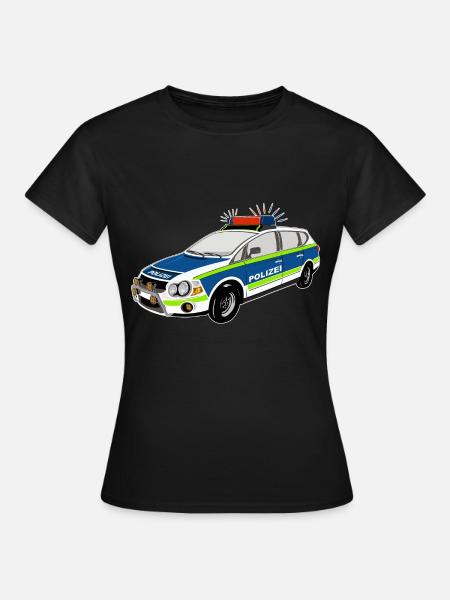 Polizeiauto Polizeiwagen Streifenwagen Tatütata - Frauen T-Shirt - Schwarz