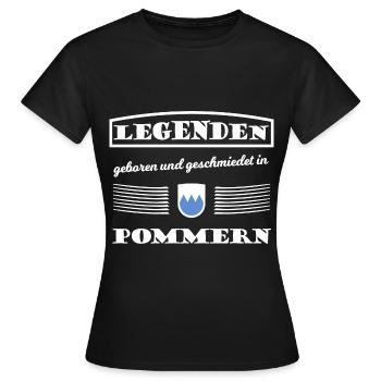 Légendes de Poméranie - T-shirt Femme - noir - Devant - AI Model Female 172 dark (172cm)