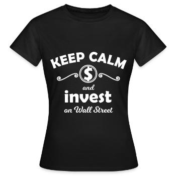 Actions et bourse - T-shirt Femme - noir - Devant - AI Model Female 172 dark (172cm)