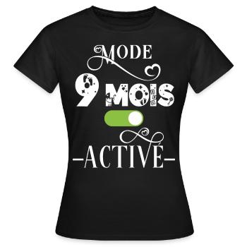 Future maman, idée cadeau annonce grossesse humour - T-shirt Femme - noir - Devant - AI Model Female 172 dark (172cm)