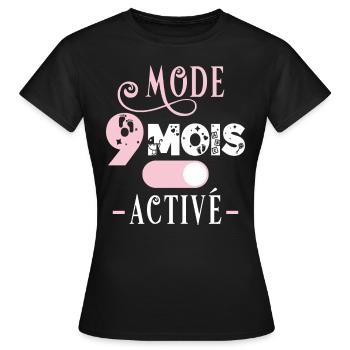 Future maman, idée cadeau annonce grossesse humour - T-shirt Femme - noir - Devant - AI Model Female 172 dark (172cm)