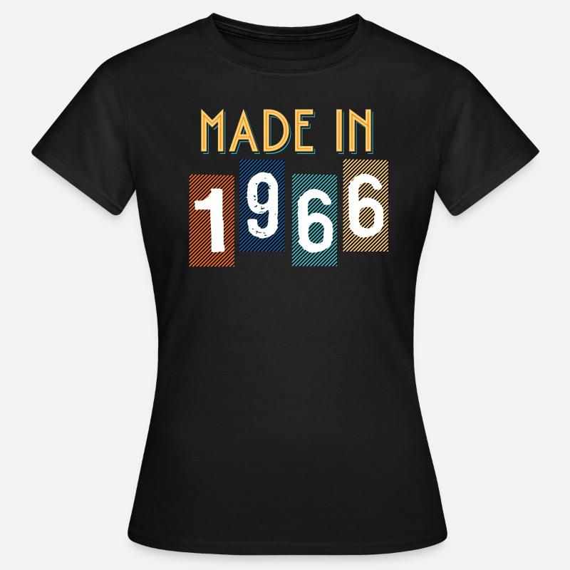 1966 Gave til fødselsdagsår - Dame-T-shirt - sort