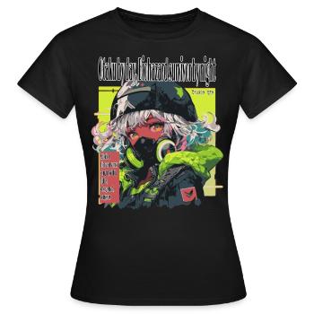 Otaku de jour Manga - T-shirt Femme - noir - Devant - AI Model Female 172 dark (172cm)