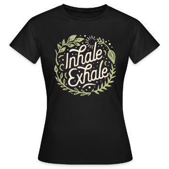 Inhale exhale inspire expire - T-shirt Femme - noir - Devant - AI Model Female 172 dark (172cm)