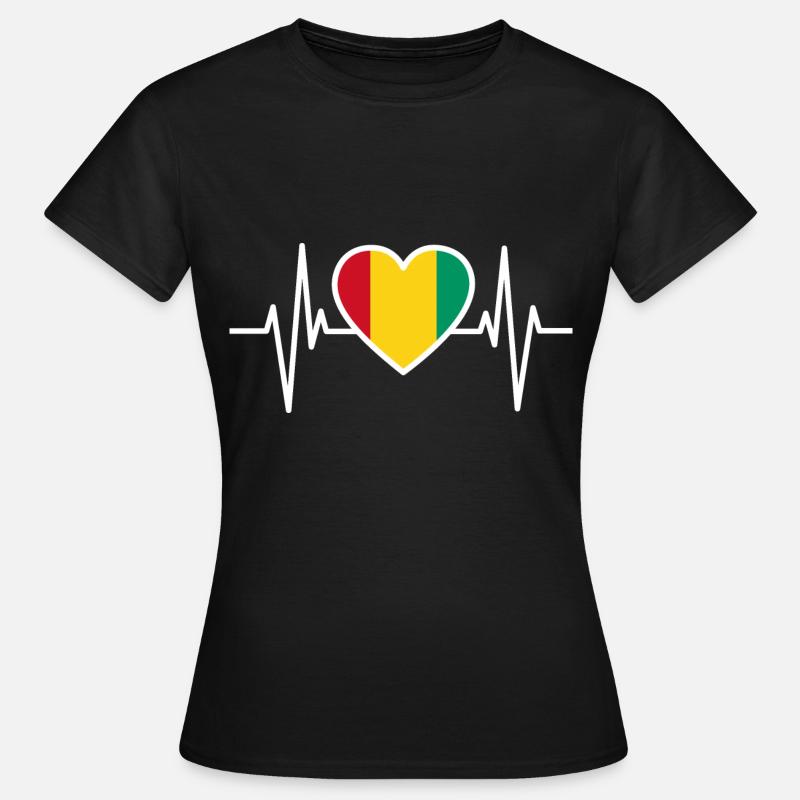 Drapeau Guinée cadeau Douk Conakry Kankan - T-shirt Femme - noir