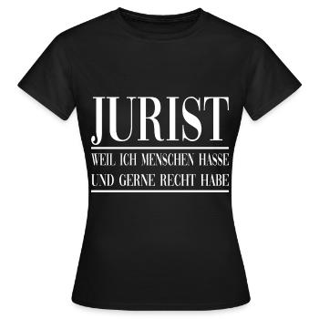 Jurist - Frauen T-Shirt - Schwarz - Vorne - AI Model Female 172 dark (172cm)