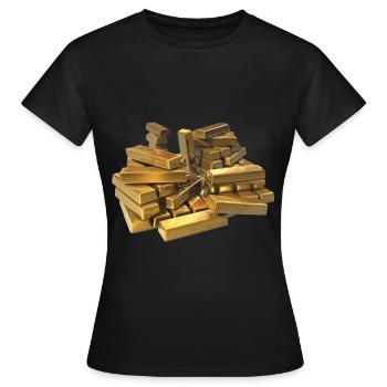 lingots - T-shirt Femme - noir - Devant - AI Model Female 172 dark (172cm)
