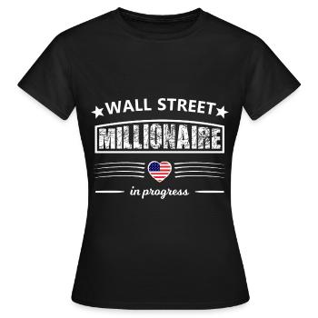 Wall Street Millionaire - Frauen T-Shirt - Schwarz - Vorne - AI Model Female 172 dark (172cm)