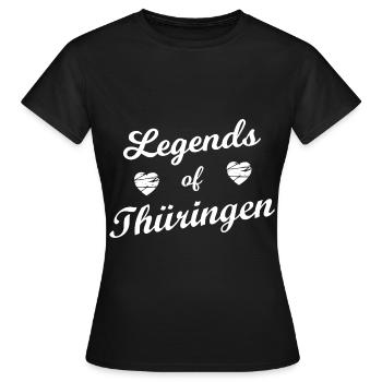 Notre maison en Thuringe - T-shirt Femme - noir - Devant - AI Model Female 172 dark (172cm)