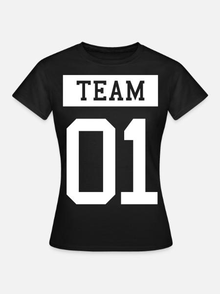 DREAM TEAM Partnerlook P58 B - Frauen T-Shirt - Schwarz