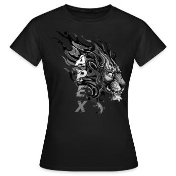Majesté du lion Apex - T-shirt Femme - noir - Devant - AI Model Female 172 dark (172cm)