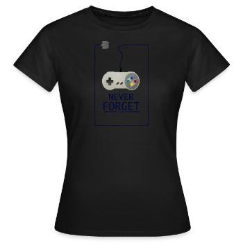 Retrogaming - Frauen T-Shirt - Schwarz - Vorne - AI Model Female 172 dark (172cm)
