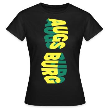 Augsburg Allemagne City Skyline Font Coloré - T-shirt Femme - noir - Devant - AI Model Female 172 dark (172cm)
