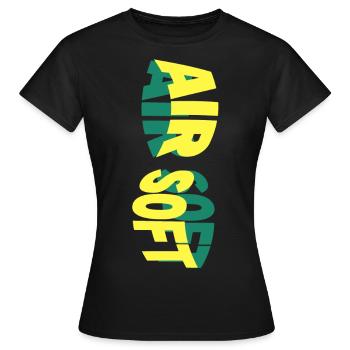 Airsoft Softair Weapon Sport Hobby Player Team - Women's T-Shirt - black - Front - AI Model Female 172 dark (172cm)