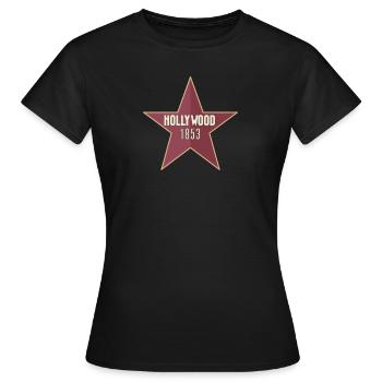 Hollywood star - Women's T-Shirt - black - Front - AI Model Female 172 dark (172cm)