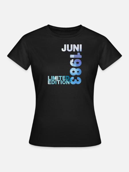 40th Birthday 40 Year Limited Edition June 1983 - Women's T-Shirt - black