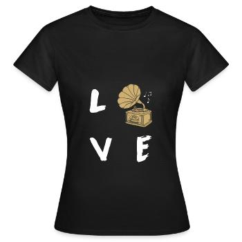 Vinyl - Women's T-Shirt - black - Front - AI Model Female 172 dark (172cm)