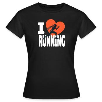 Running Athlete Jogging I Love Running Gift - Women's T-Shirt - black - Front - AI Model Female 172 dark (172cm)
