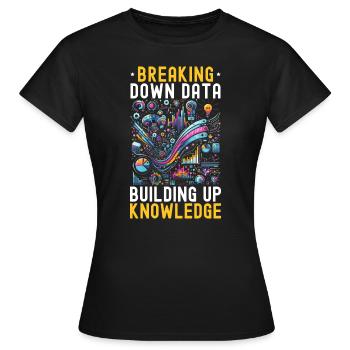 Science des données, Analyse des données, Machine Learning, Données - T-shirt Femme - noir - Devant - AI Model Female 172 dark (172cm)