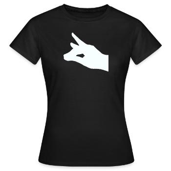 pousse renard pousse-moi ombre - T-shirt Femme - noir - Devant - AI Model Female 172 dark (172cm)