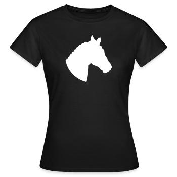 Horse head horse - Women's T-Shirt - black - Front - AI Model Female 172 dark (172cm)