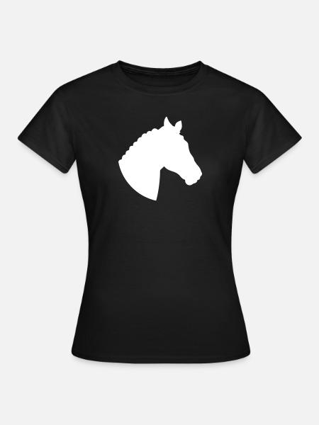 Pferdekopf Pferd - Frauen T-Shirt - Schwarz