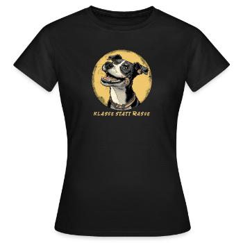 Chien de race mixte chien de promenade mélange - T-shirt Femme - noir - Devant - AI Model Female 172 dark (172cm)