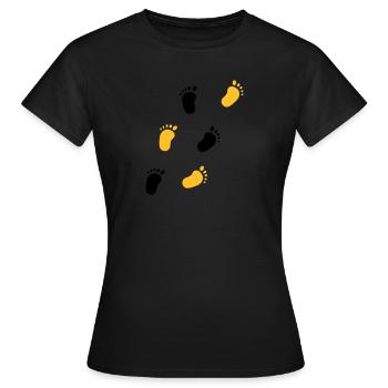 Baby feet - Women's T-Shirt - black - Front - AI Model Female 172 dark (172cm)