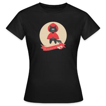 loup chaperon rouge - T-shirt Femme - noir - Devant - AI Model Female 172 dark (172cm)