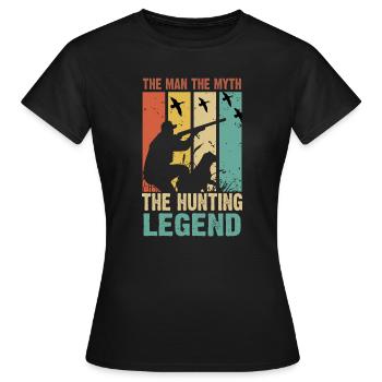 Jäger Jagen - Frauen T-Shirt - Schwarz - Vorne - AI Model Female 172 dark (172cm)