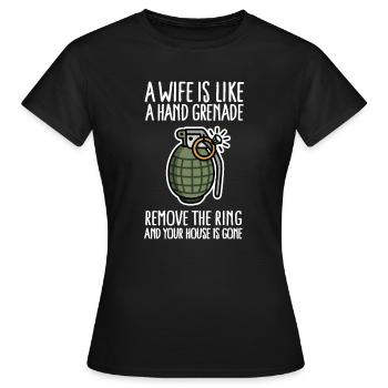 Drôle JGA soldaat enterrement de vie de garçon militaire - T-shirt Femme - noir - Devant - AI Model Female 172 dark (172cm)