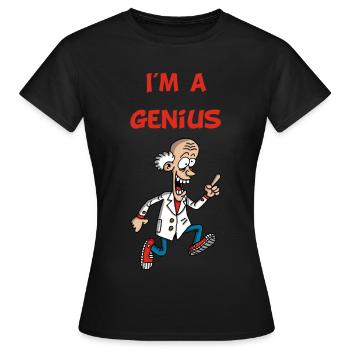 Ich bin ein Genie (Englisch) - Frauen T-Shirt - Schwarz - Vorne - AI Model Female 172 dark (172cm)