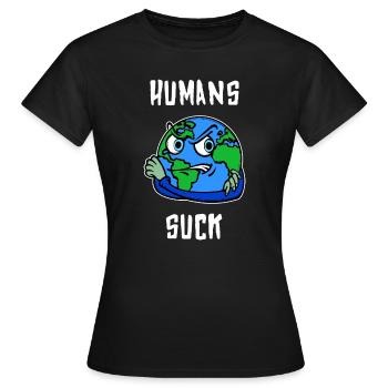 Umweltschäden Umweltschutz Mutter Erde Umwelt - Frauen T-Shirt - Schwarz - Vorne - AI Model Female 172 dark (172cm)