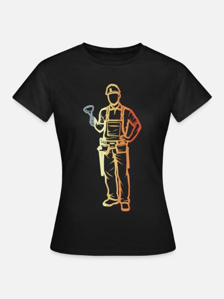 Oldschool Klempner - Frauen T-Shirt - Schwarz